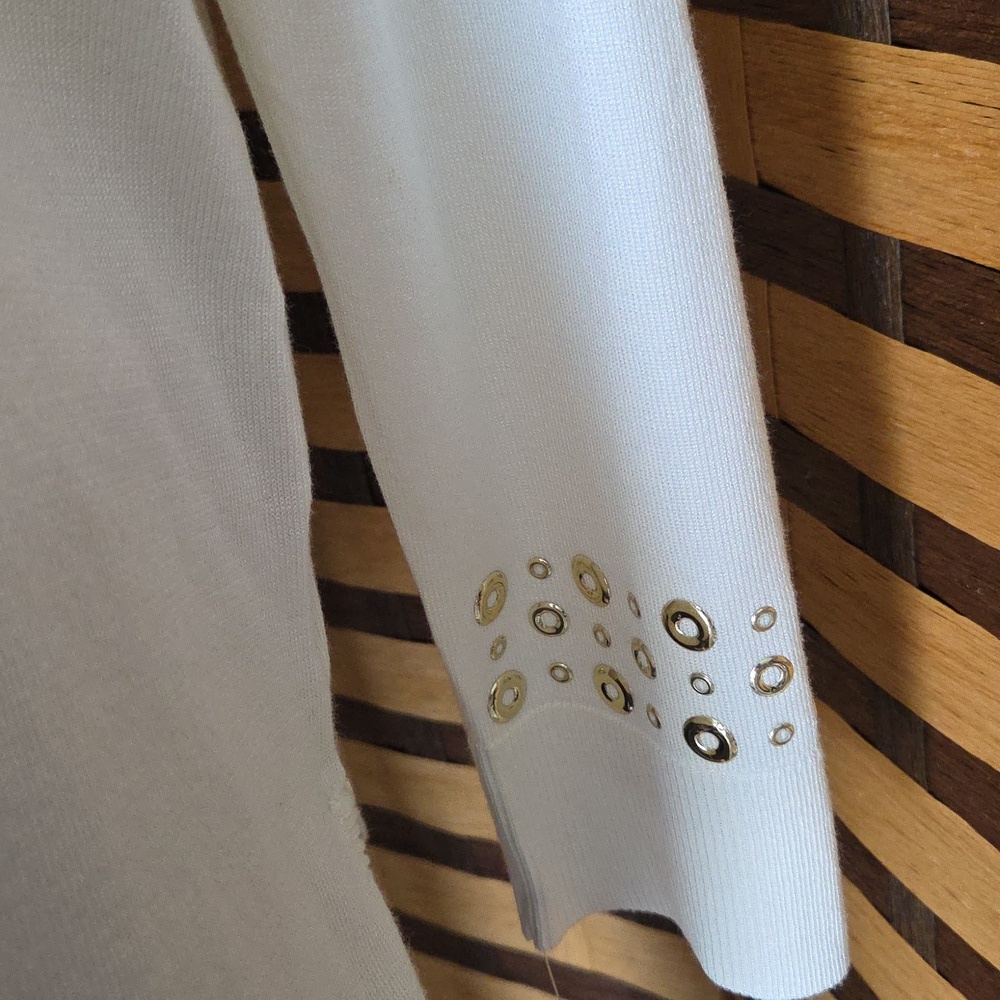 NWT! Ruby Rd Gold Rivet Sweater - Picture 7 of 11